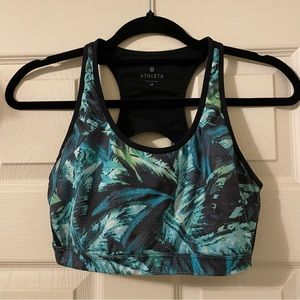 Athleta tropical print sports bra